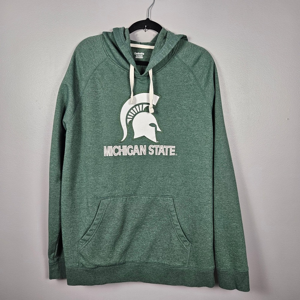 Captivating Apparel Men's 2XL Pullover Hoodie Michigan State Spartans MSU Green